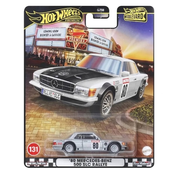 Hot Wheels Premium Boulevard 1980 Mercedes-Benz 500 SLC Rallye Diecast Vehicle