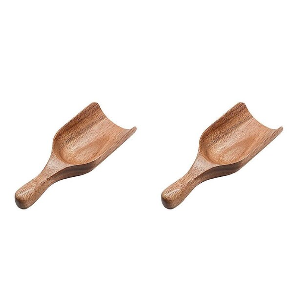 2PK Essen Acacia Wood Scoop 15x5x3cm Durable Natural Kitchen Tool Beige