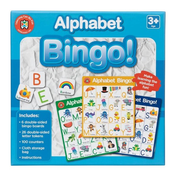 Learning Can Be Fun Alphabet Bingo Educational Childrens Toy 3y+