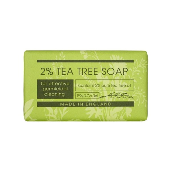 2% Tea Tree Soap Bar 190g with Aloe Vera Natural Antibacterial Cleanse