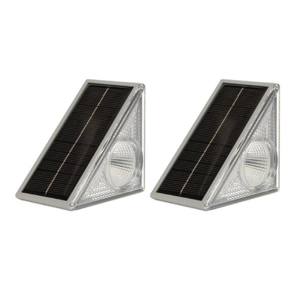 Solar Corner Step Light - Multi-coloured - 2 PACK - TRIANGLE