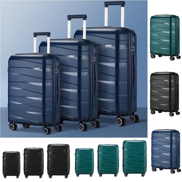Mazam 1/3PCS Luggage Suitcase Trolley Set Travel TSA Lock Storage PP Case 1PC 28" / Black