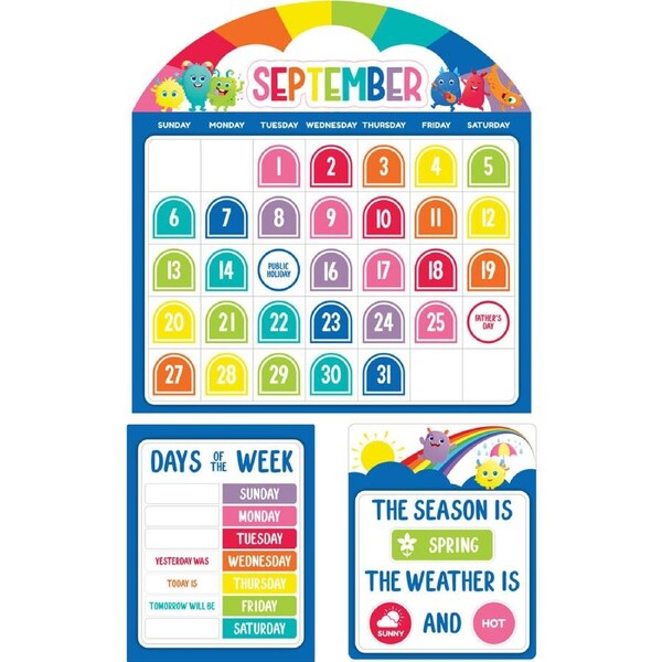 93pc Learning Can Be Fun Calendar Bulletin Board Set Giggle & Grow