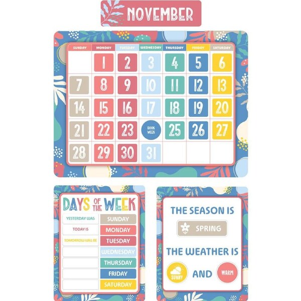93pc Learning Can Be Fun Calendar Bulletin Board Set Growing Minds