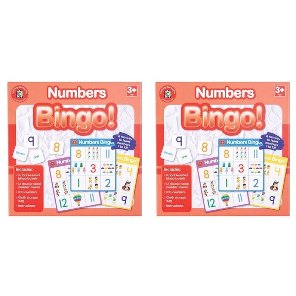 2PK Learning Can Be Fun Numbers Bingo Educational Childrens Toy 3y+
