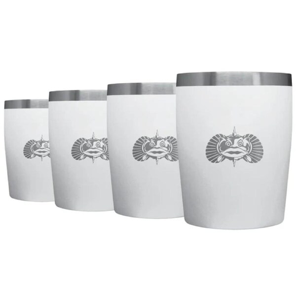 Toadfish Non-Tipping 10Oz Rocks Tumbler - White 4 Pk