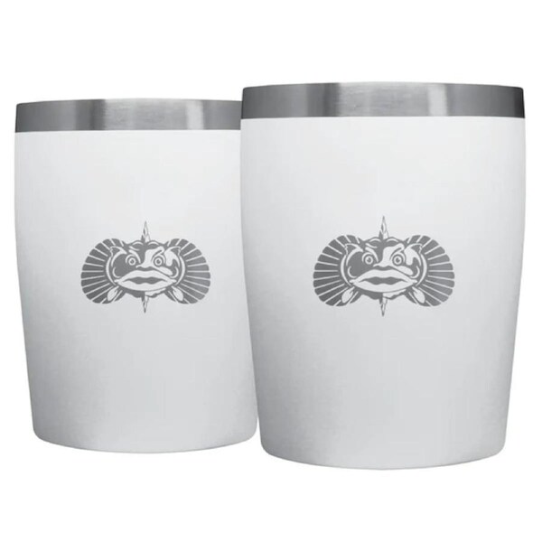 Toadfish Non-Tipping 10Oz Rocks Tumbler - White 2 Pk