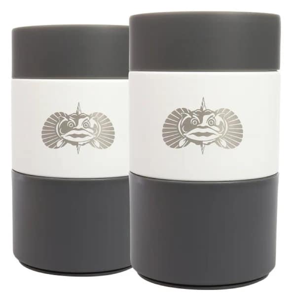 Toadfish Non-Tipping Can Cooler White 2 Pk