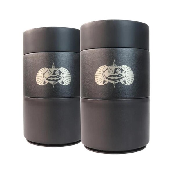 Toadfish Non-Tipping Can Cooler Black 2 Pk