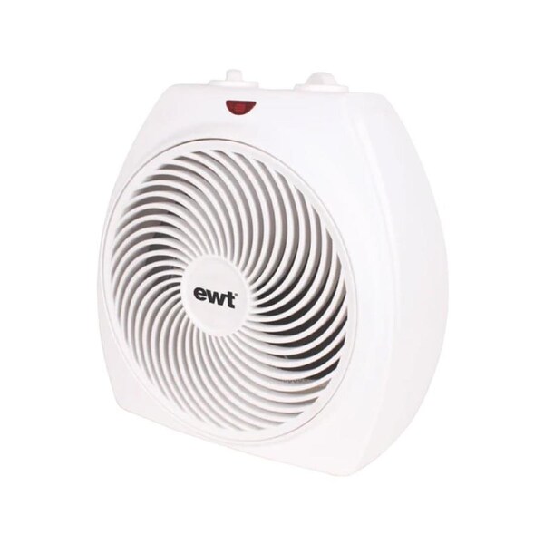 EWT Electric 2200W Adjustable Thermostat Household Portable Fan Heater White