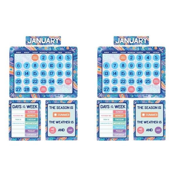 2x 93pc Learning Can Be Fun Calendar Bulletin Board Set Ocean Country