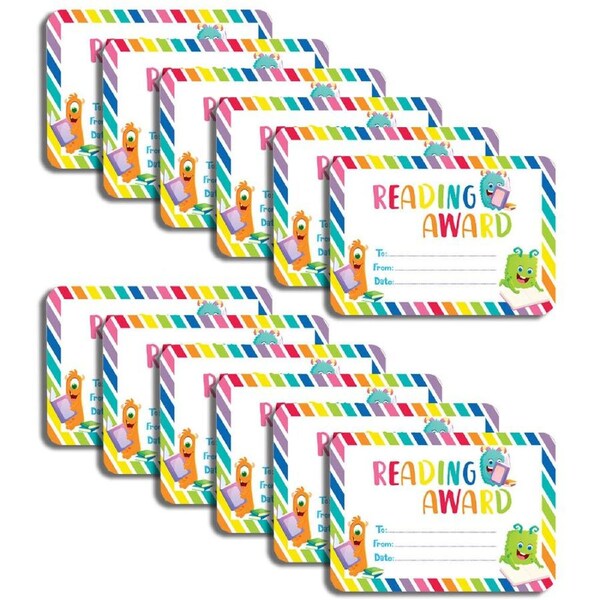 12x 30pc Learning Can Be Fun Giggle & Grow Reading Award Certificates A5