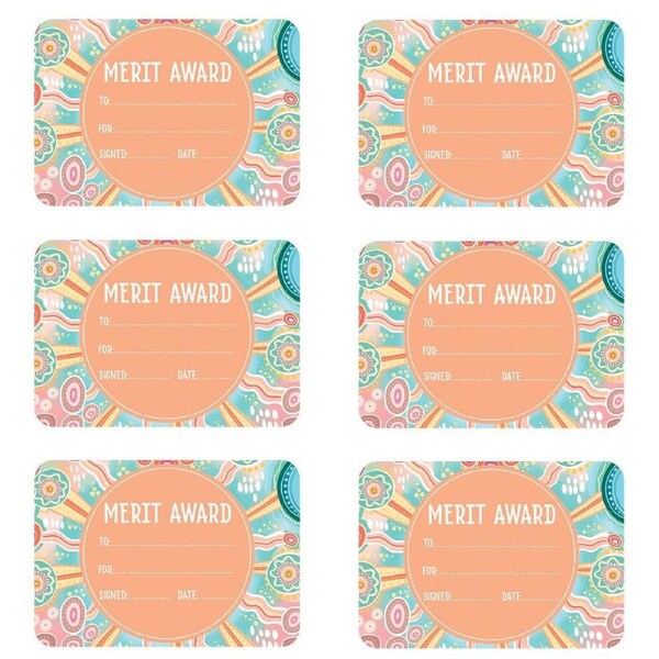 6x 30pc Learning Can Be Fun Sacred Country Merit Award Certificates A5