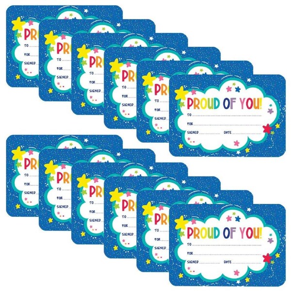 12x 30pc Learning Can Be Fun Giggle & Grow Proud of You Certificates A5