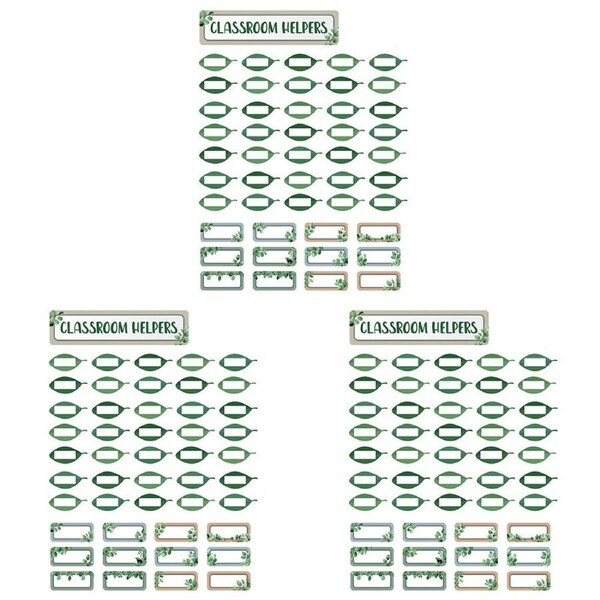3x 48pc Learning Can Be Fun Class Helpers Bulletin Board Set Eucalyptus