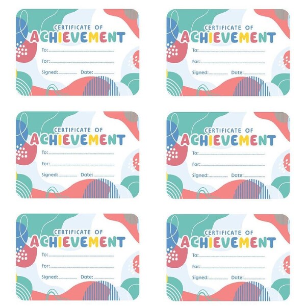 6x 30pc Learning Can Be Fun Growing Minds Achievement Certificates A5