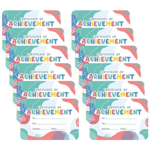 12x 30pc Learning Can Be Fun Growing Minds Achievement Certificates A5