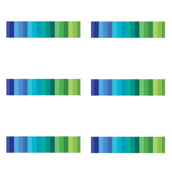 6x 12pc Learning Can Be Fun Rainbow Stripes Border Pack 90cm x 7.5cm