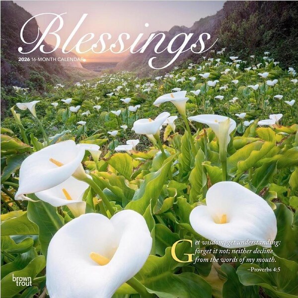 2026 Calendar Blessings 16-Month Square Wall, BrownTrout BT02497