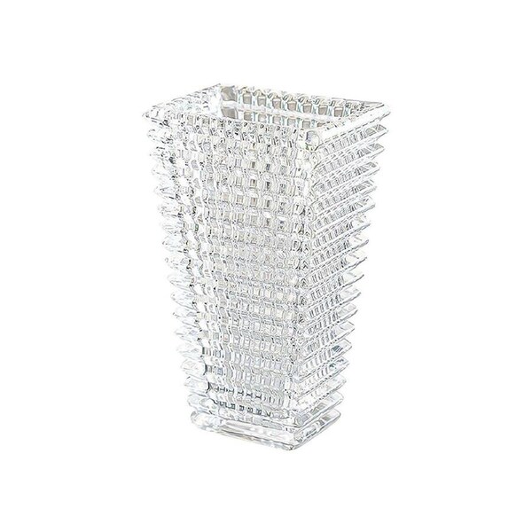 SOGA 28cm Handcrafted Clear Glass Vase Classic Design for Home Decor