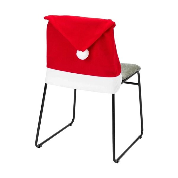 12pcs Christmas Chair Cover Xmas Chair Covers Santa Hat Decoration Home Party