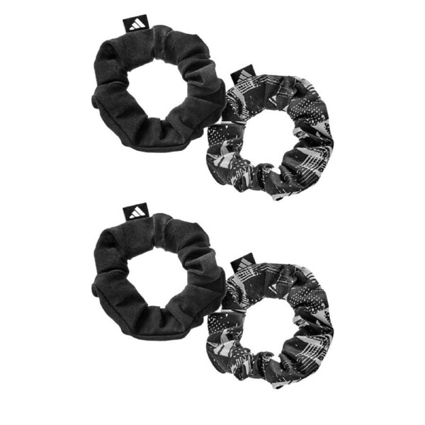 2x 2PK Adidas Hair Scrunchies Premium Hold & Comfort Everyday Activity Sport