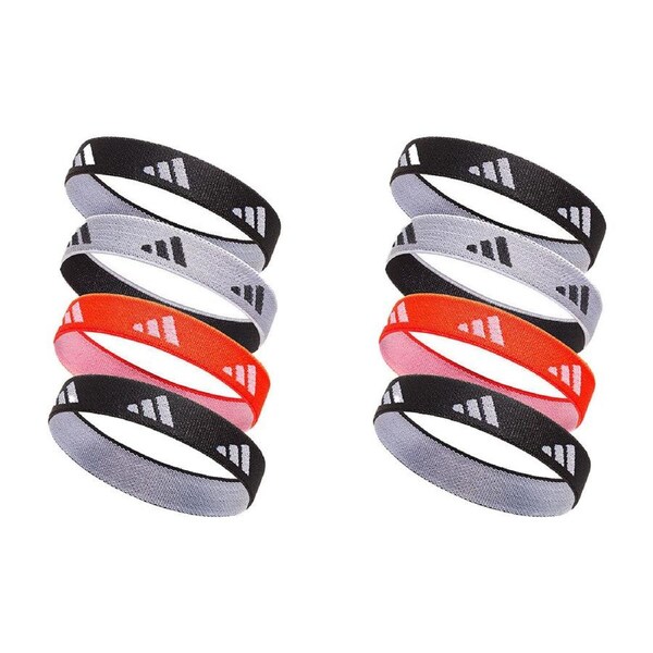 2x 4PK Adidas Hair Ties Lycra/Elastic Everyday Activity/Sport Multicolour