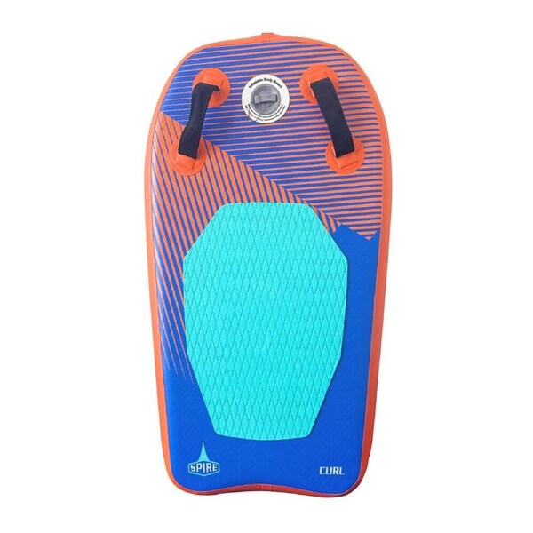 Spire Curl Inflatable Bodyboard w/Carry Bag & Pump 94x51x10cm Blue/Orange
