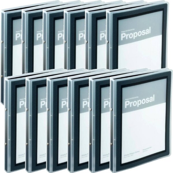 Avery 15767 Flexi-View Binder Folder 2 Ring 12.7mm A4 Black 12 Pack