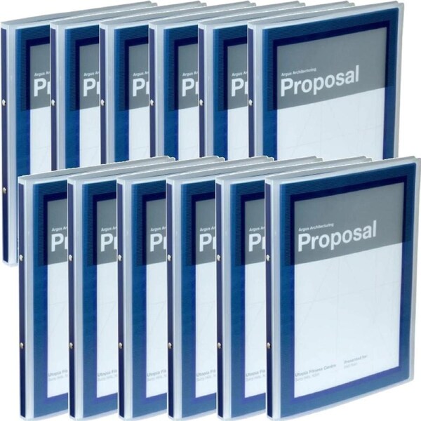 Avery 15766 Flexi-View Binder Folder 2 Ring 12.7mm A4 Blue 12 Pack