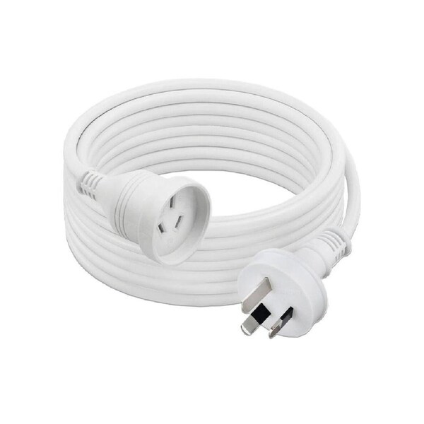 10m White Sansai Indoor Power Extension Cord