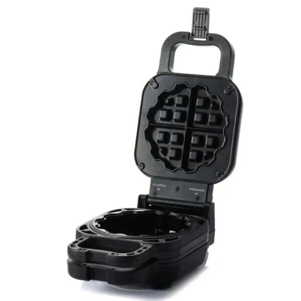 Durapres Fill n Flip Waffle Press Stuffed and Classic Non Stick Black