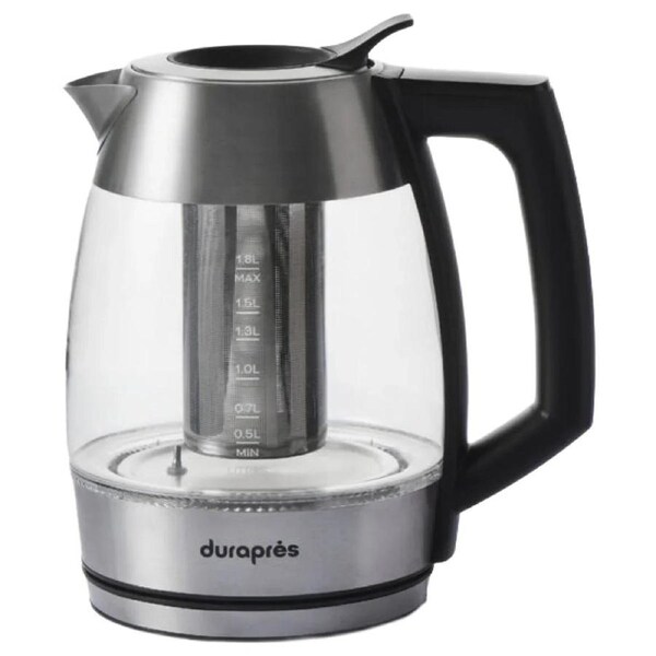 Durapres Kettle IQ Digital Boil Glass Stainless Steel