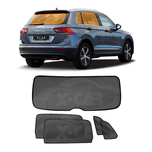 Window Sun Shades for Volkswagen VW Tiguan 5 Seater 2016-2024 Car UV Protection Custom Rear Windscreen Shade SunBlind Mesh