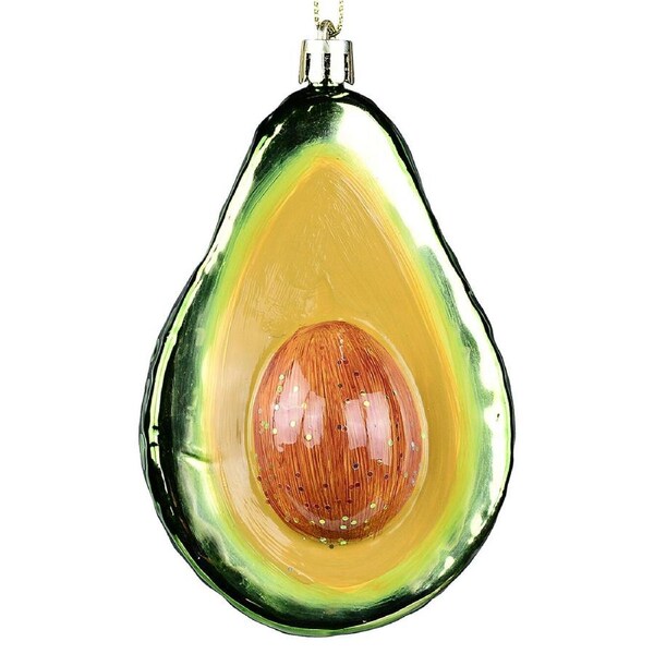 11cm Glossy Avocado Figurine Christmas Tree Ornament