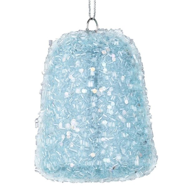 80mm Pastel Blue Sugar Gummy Look Christmas Bauble