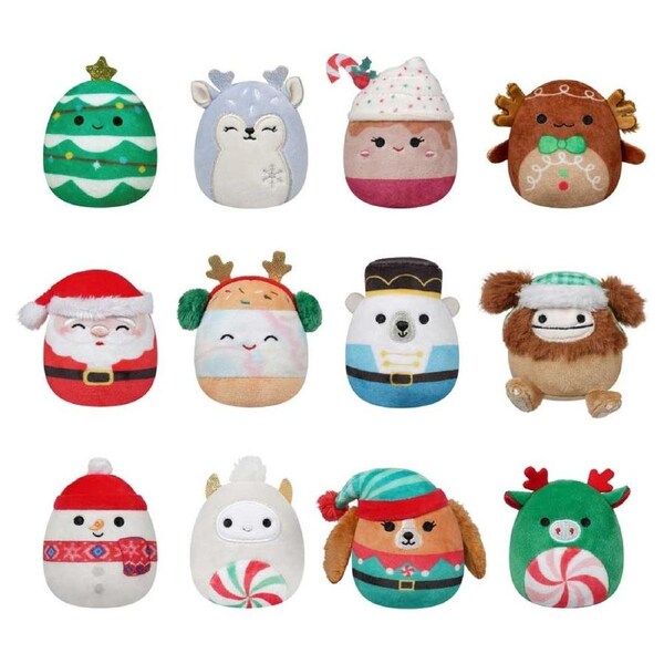 Squishmallows 2.5" Plushies XMas Advent Calendar - 12 Pack