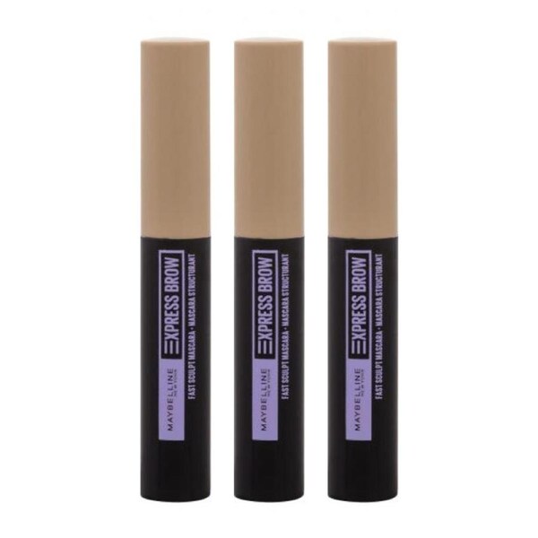3 x Maybelline Express Brow Fast Sculpt Brow Gel Mascara 2.75mL - Blonde