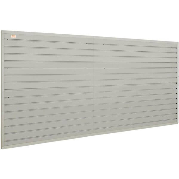 Gray Slatwall Panels, 121.9 x 30.48 cm, Heavy Duty Garage Wall Organizer, Set of 2, Modular Display for Retail, Garage, Craft Storage,