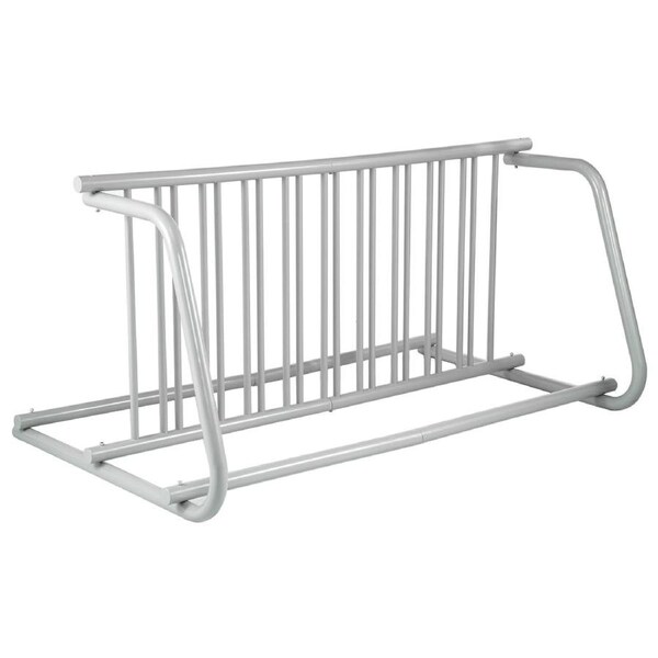 10-Bike Floor Rack, 59" All-Steel Grid Bike Storage Stand, Dual-Side Holder for Garage, Yard, Street, and Bike Events