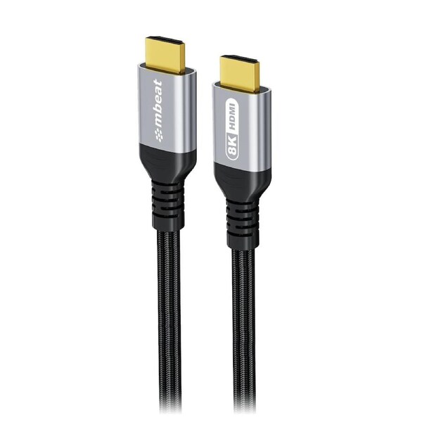 mbeat Tough Link 1.5m Certified 8K HDMI Cable - Space Grey HDMI 2.1 (male) to HDMI 2.1 (male) 50cm × 2.02cm × 1.13cm