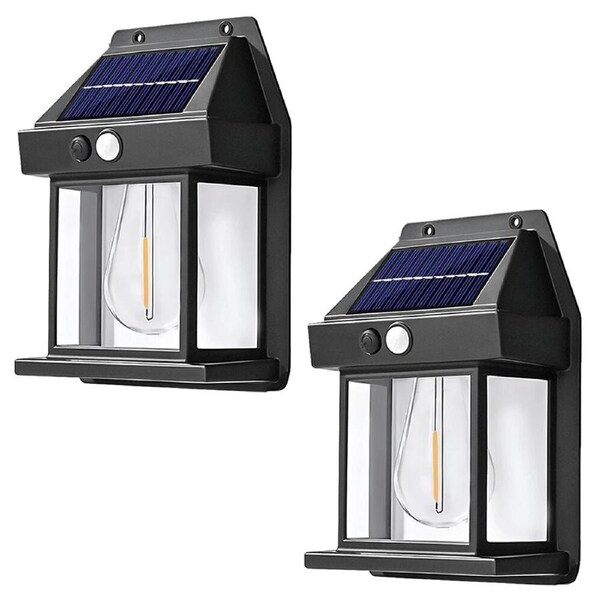 2x Solar Light Motion Sensor LED Security Wall Yard Garden Outdoor Flood Lamp