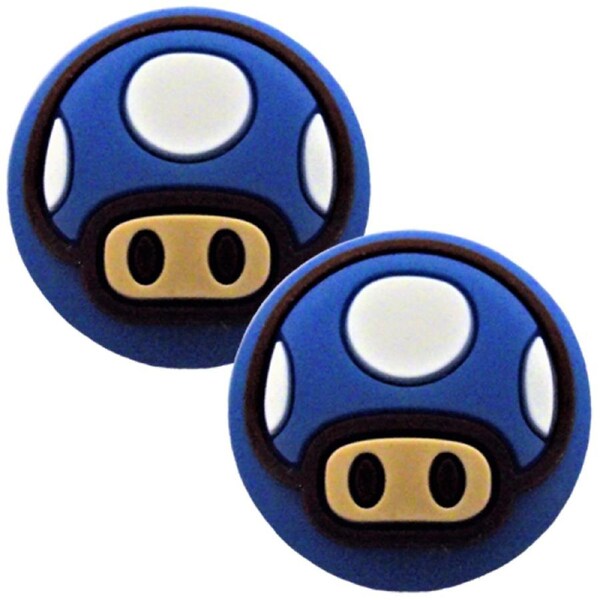Thumb Grips x2 For PS4 PS5 XBOX ONE Xbox Series X Toggle Cover Mushroom Blue