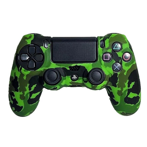 Silicone Cover For PS4 Controller Case Skin Green Camo