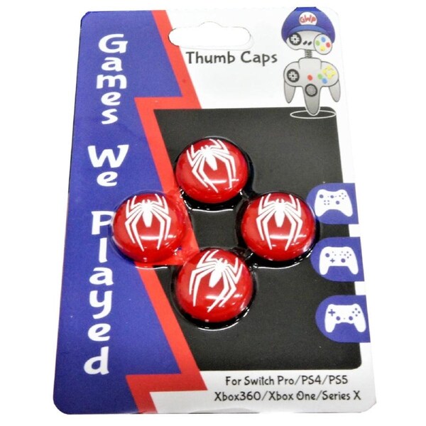 4 x Thumb Grips For PS4 PS5 XBOX ONE Xbox Series X Toggle Cover SpiderMan