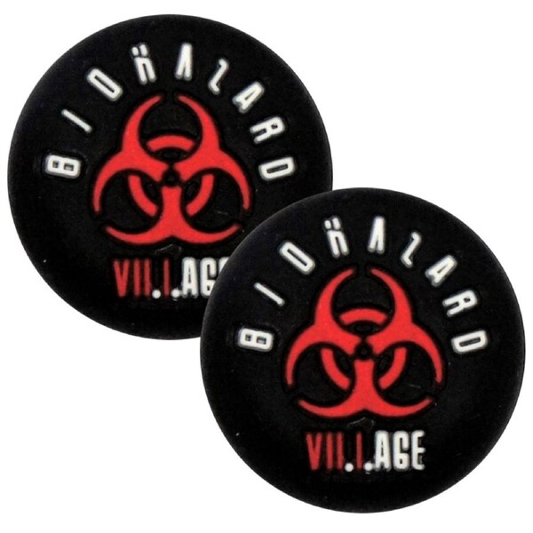 Thumb Grips x 2 For PS4 PS5 XBOXONE Xbox Series X Toggle Cover Cap Biohazard Red