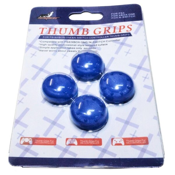 4 x Thumb Grips For PS4 PS5 XBOX ONE Xbox Series X Toggle Cover Caps Blue