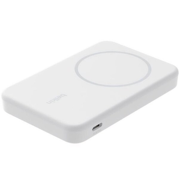 Belkin BoostCharge Pro Magnetic Power Bank with Qi2 15W 5K - White (BPD006BTWH)