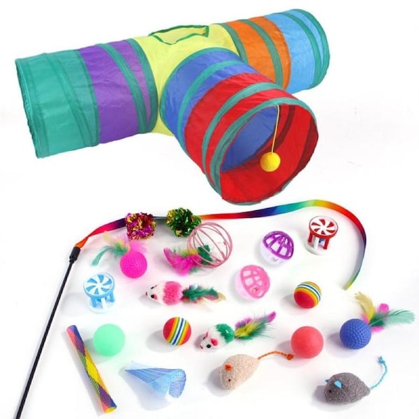 JOYBUY 21PCS Pet Cat Toys Set for Indoor Play