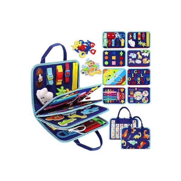 JOYBUY Montessori Busy Board Book – Sensory Travel Educational Toy for Ages 3–5